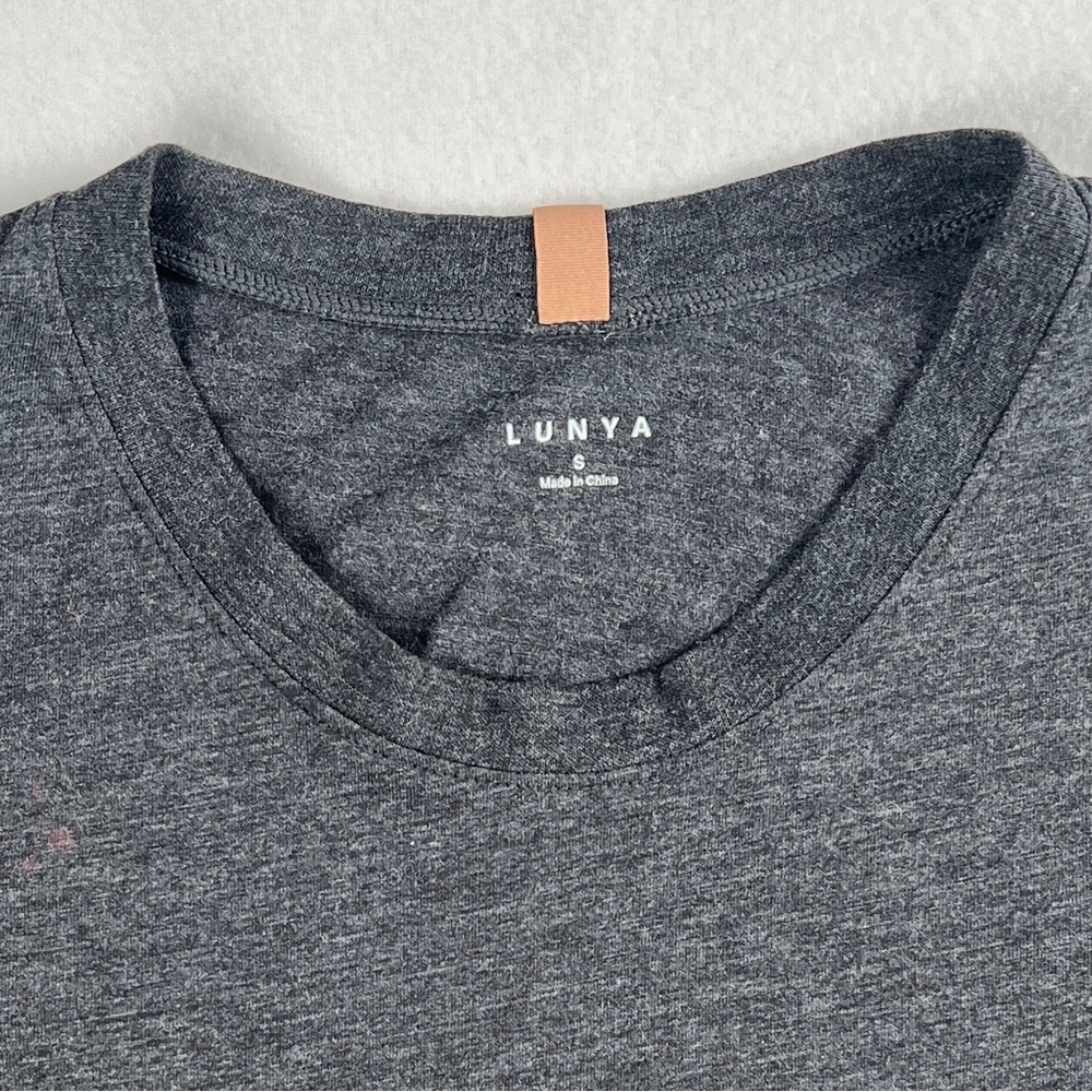 Lunya Women’s Restore Long Sleeve Crew Neck Sleep Shirt Gray Sz Small - Picture 5 of 7